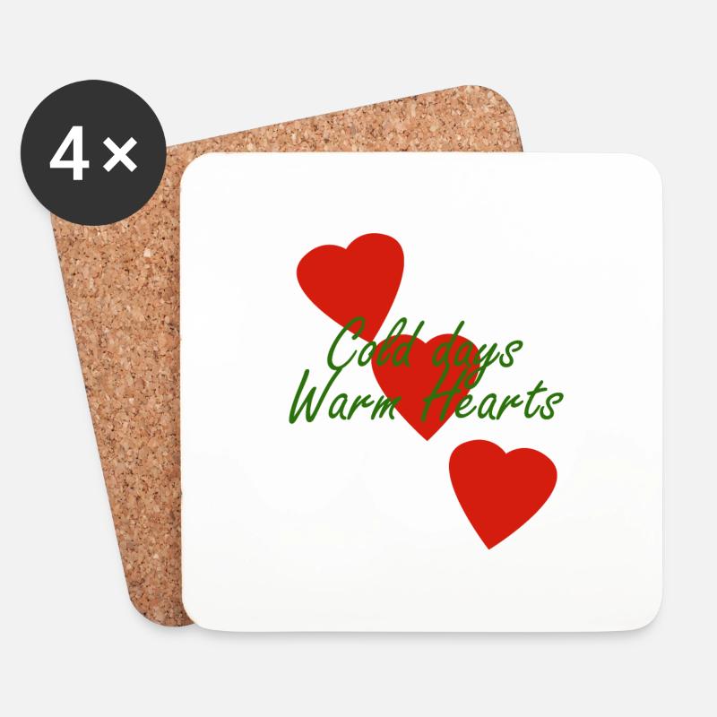 Cold days - Coasters (set of 4) - white