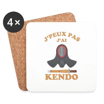 Je peux pas j ai kendo - Dessous de verre (lot de 4) - blanc - Devant