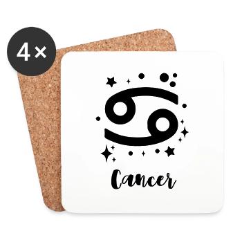 cancer - Dessous de verre (lot de 4) - blanc - Devant
