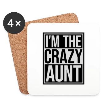 à The Crazy Aunt - Dessous de verre (lot de 4) - blanc - Devant