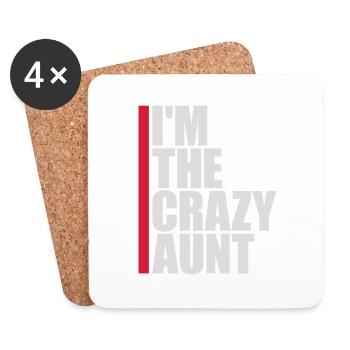 à The Crazy Aunt - Dessous de verre (lot de 4) - blanc - Devant