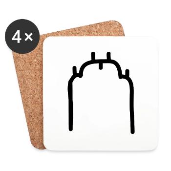 Hund Dog - Coasters (set of 4) - white - Front