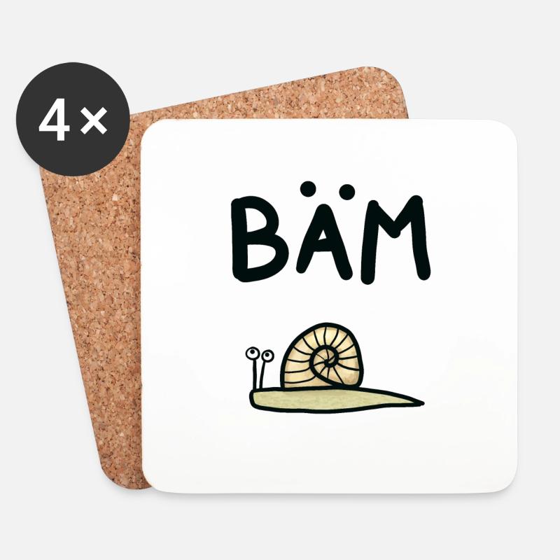 BÄM - Untersetzer (4er-Set) - Weiß