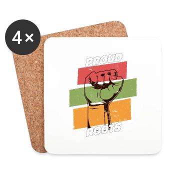 Black history month Roots Origin Gift - Coasters (set of 4) - white - Front