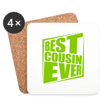 best cousin ever Zitat - Untersetzer (4er-Set) - Weiß - Vorne