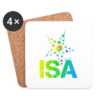 Isa Geburtstag Isabell - Untersetzer (4er-Set) - Weiß - Vorne