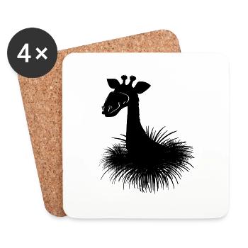 Safari Zoo Animal Safari Zoo - Coasters (set of 4) - white - Front