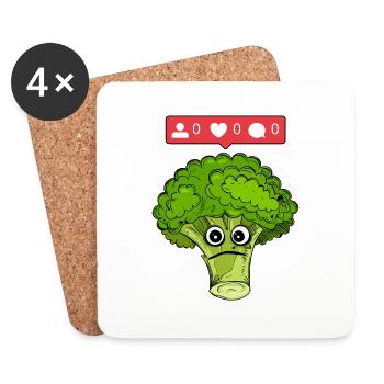 Personne n’aime le brocoli - Dessous de verre (lot de 4) - blanc - Devant
