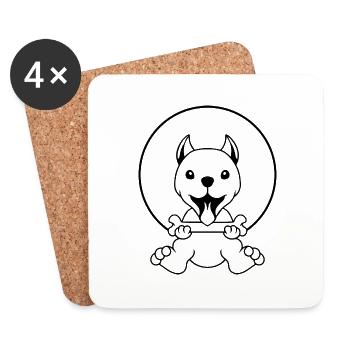 DOG CAT PET - Untersetzer (4er-Set) - Weiß - Vorne