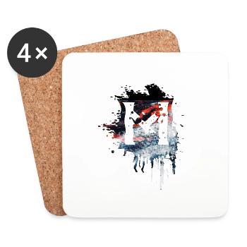 M - Coasters (set of 4) - white - Front
