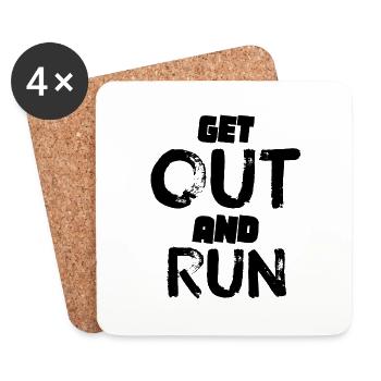 Triathlon Swim Bike Run - Coasters (set of 4) - white - Front