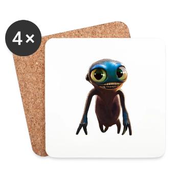 Creature Bonkel - Coasters (set of 4) - white - Front