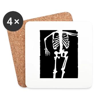 Skeleton - Coasters (set of 4) - white - Front