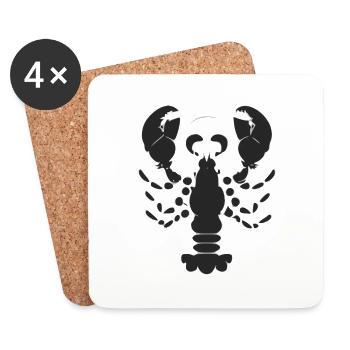 Mr. Lobster - Untersetzer (4er-Set) - Weiß - Vorne