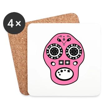 Skull - Untersetzer (4er-Set) - Weiß - Vorne