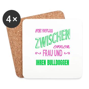 hundeliebhaber welpe lieblingshund - Untersetzer (4er-Set) - Weiß - Vorne