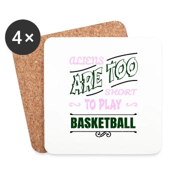 Alien UFO Déclaration Filles Basketball - Dessous de verre (lot de 4) - blanc - Devant