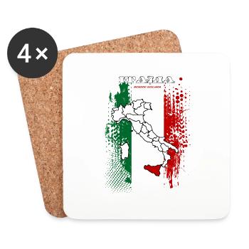 Regione Siciliana - Dessous de verre (lot de 4) - blanc - Devant