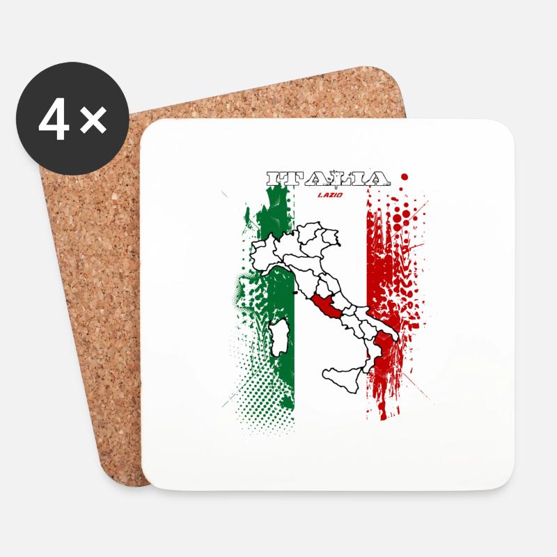 Regione Lazio - Untersetzer (4er-Set) - Weiß