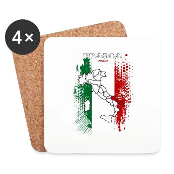 Pouilles - Dessous de verre (lot de 4) - blanc - Devant