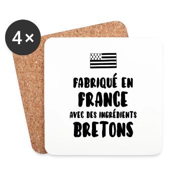 Breton - Dessous de verre (lot de 4) - blanc - Devant