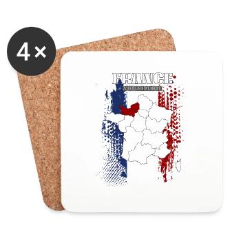 Normandie - Dessous de verre (lot de 4) - blanc - Devant