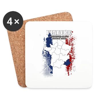 Provence Alpes Cote d Azur - Untersetzer (4er-Set) - Weiß - Vorne
