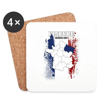 Grand Est - Dessous de verre (lot de 4) - blanc - Devant