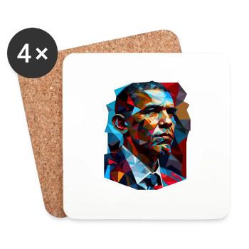 Obamas Pop-Art - Untersetzer (4er-Set) - Weiß - Vorne