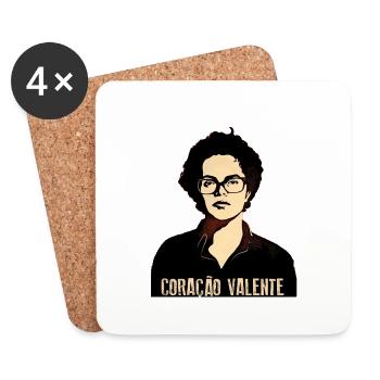 Dilma Coração Valente - Dessous de verre (lot de 4) - blanc - Devant