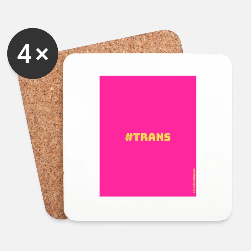 Trans - Untersetzer (4er-Set) - Weiß