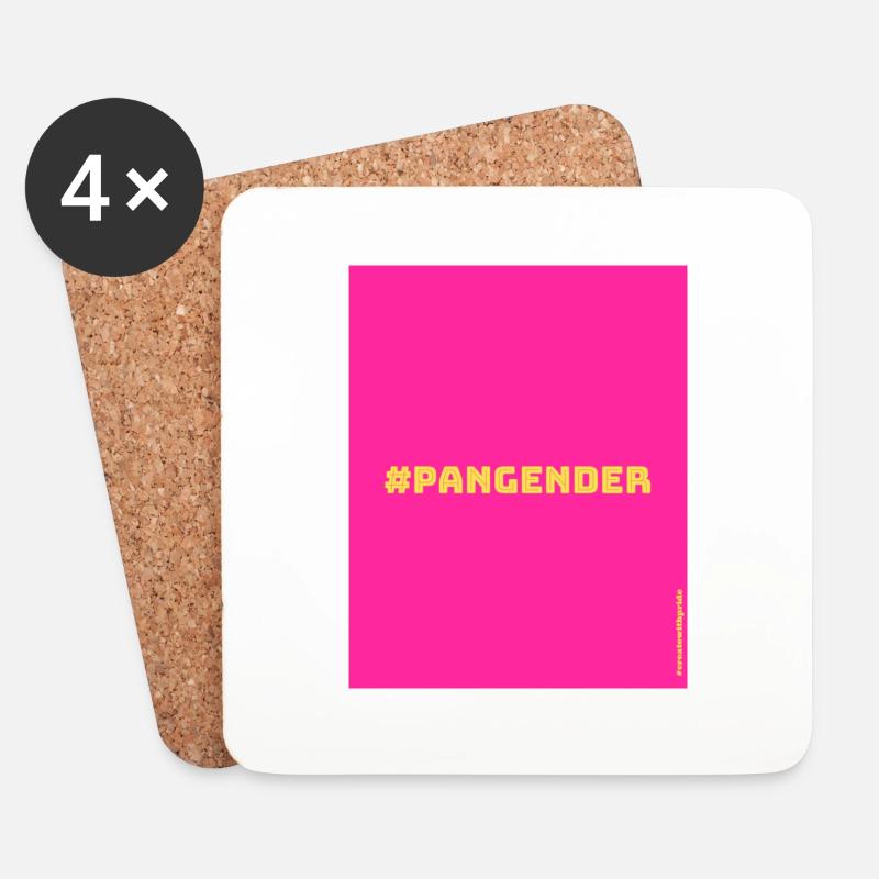 Pangender - Untersetzer (4er-Set) - Weiß