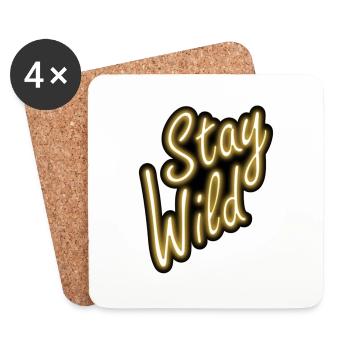 Stay Wild - Untersetzer (4er-Set) - Weiß - Vorne