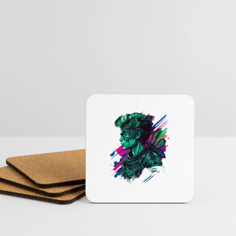 St Patricks Day synthwave Geschenk Untersetzer (4er-Set)