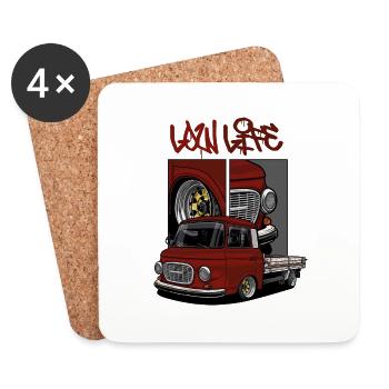 Barkas B1000 // LowLife // Illustration - Dessous de verre (lot de 4) - blanc - Devant