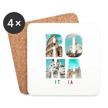Roma - Dessous de verre (lot de 4) - blanc - Devant