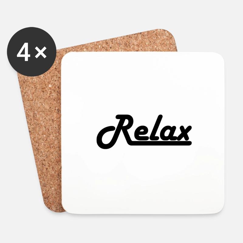 Relax - Coasters (set of 4) - white