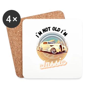 classic not old - Untersetzer (4er-Set) - Weiß - Vorne