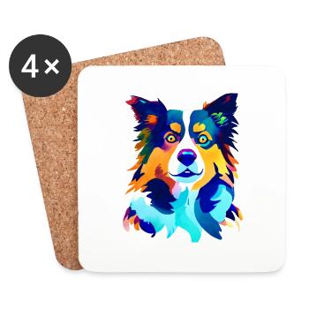 Dog Gift Dogs German Shepherd Dog Dog Owner - Coasters (set of 4) - white - Front