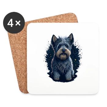 West Highland White Terrier Westie - Coasters (set of 4) - white - Front
