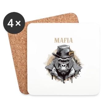 La vraie mafia - Dessous de verre (lot de 4) - blanc - Devant