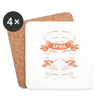 MILLÉSIME AVRIL 2007 ÉDITION LIMITÉE - Dessous de verre (lot de 4) - blanc - Devant