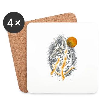 Anubis - Coasters (set of 4) - white - Front