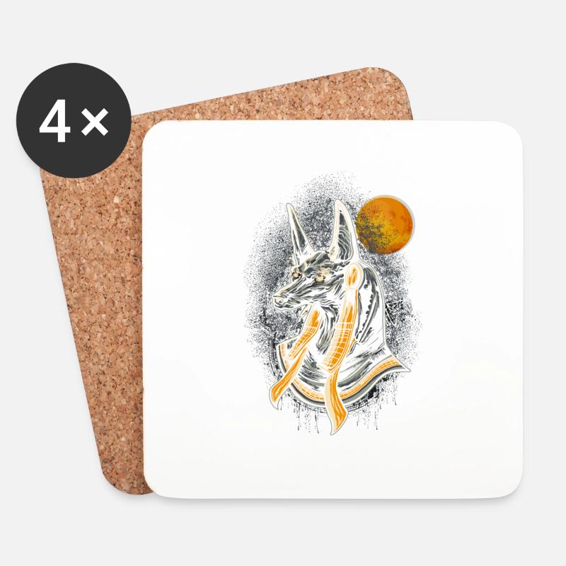 anubis - Untersetzer (4er-Set) - Weiß