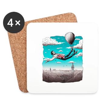 FLOTTER AU-DESSUS DE LONDRES - Dessous de verre (lot de 4) - blanc - Devant