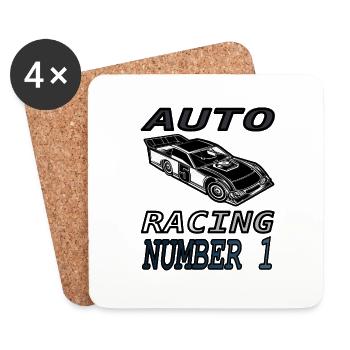 Racing Racing Driver Quote Car Racing Gift - Coasters (set of 4) - white - Front