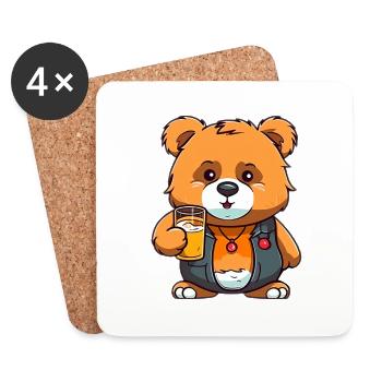 father beer - Untersetzer (4er-Set) - Weiß - Vorne