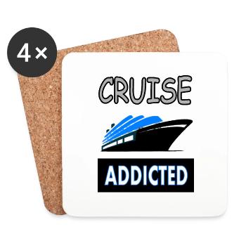 Cruise Ship Vacationer Cruise Gift Idea - Coasters (set of 4) - white - Front