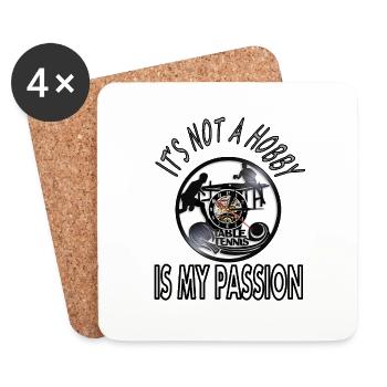 Table tennis, my passion, table tennis player - Coasters (set of 4) - white - Front