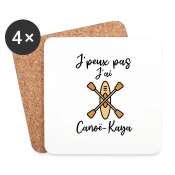 canoë kayak - Dessous de verre (lot de 4) - blanc - Devant